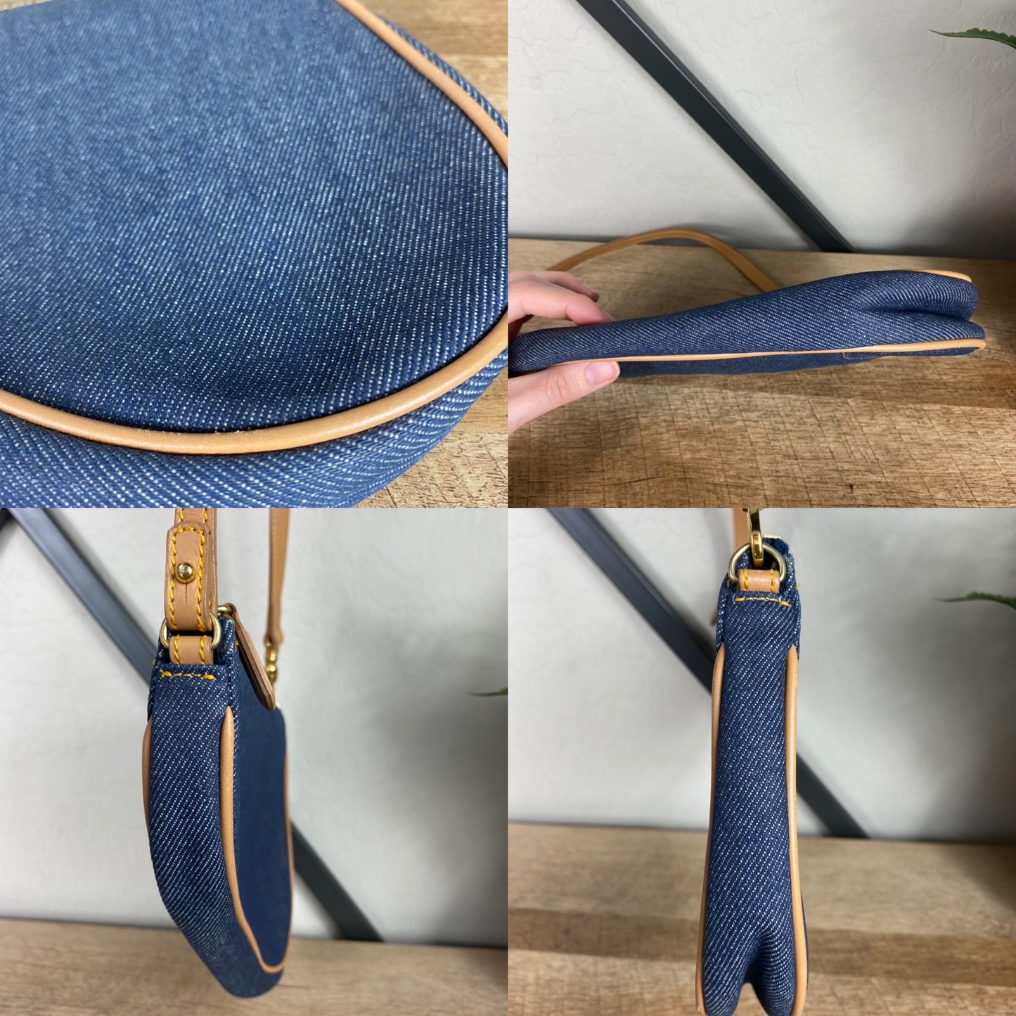 Dior Vintage Denim Saddle Mini Pochette