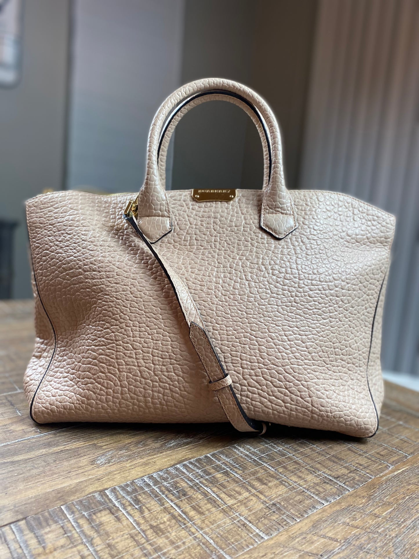 Burberry Dewsbury Grained Leather Tote