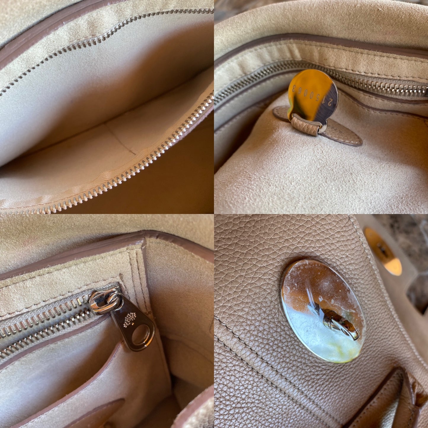 Mulberry Natural Grain Calfskin Leather Bayswater