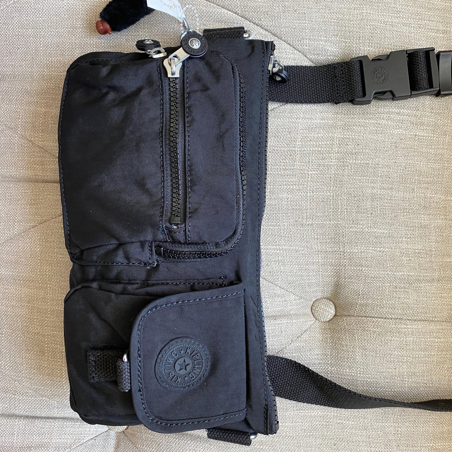 Kipling Presto Black Tonal Belt Bag Fanny Pack