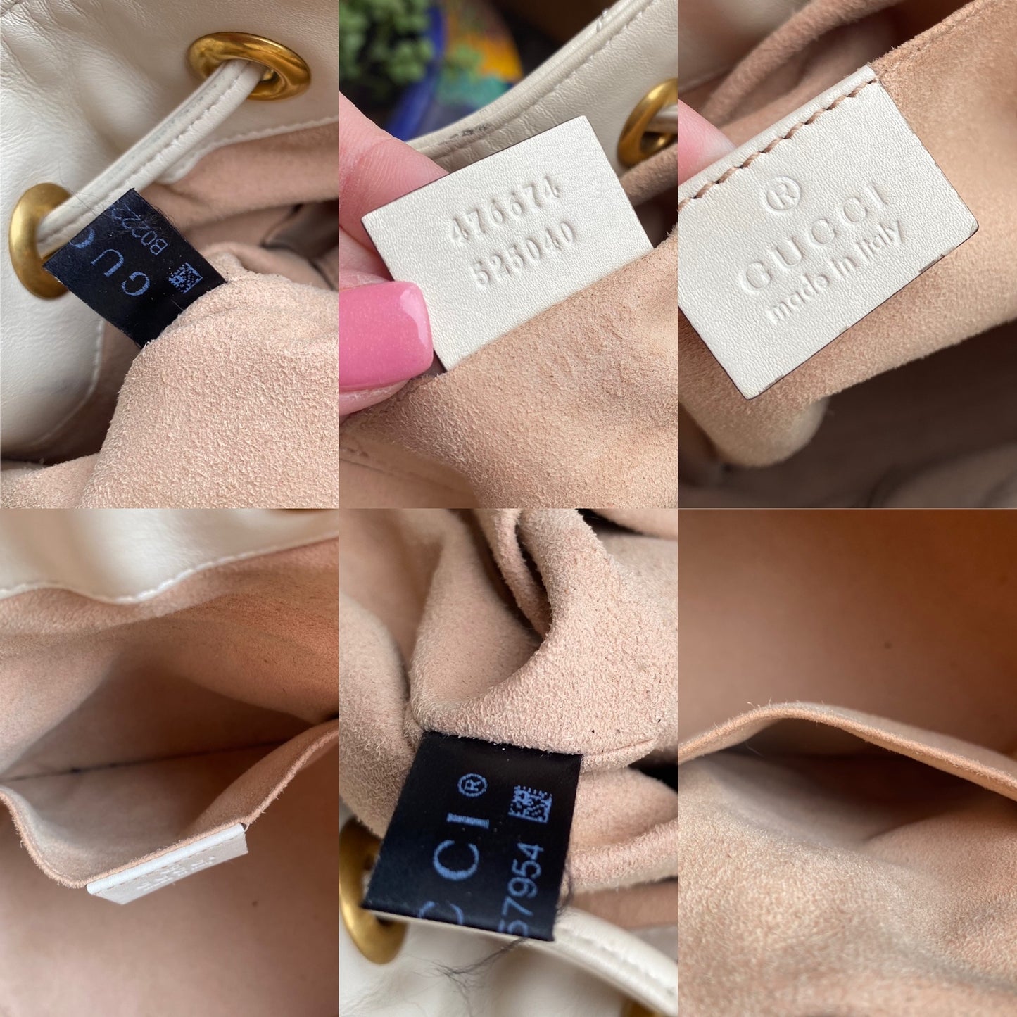 Gucci GG Marmont Matelassé Sylvie Web Drawstring Bucket Bag