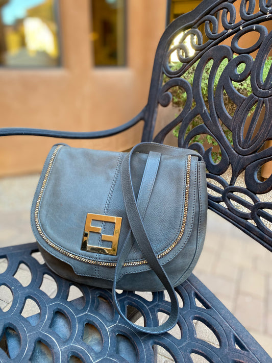 Fendi Chain Around FF Leather Crossbody Bag