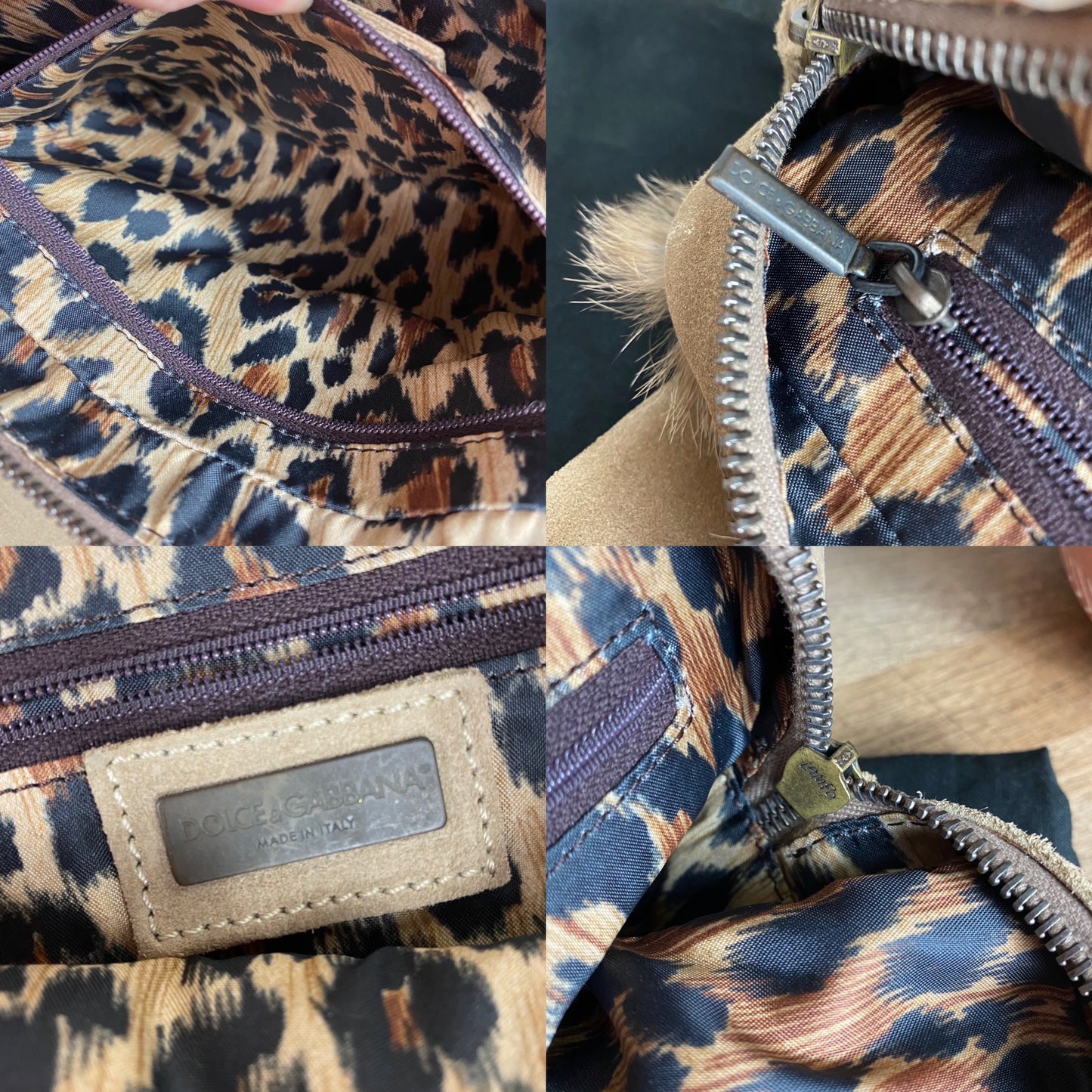 Dolce & Gabbana Vintage Fur Leather Shoulder Bag