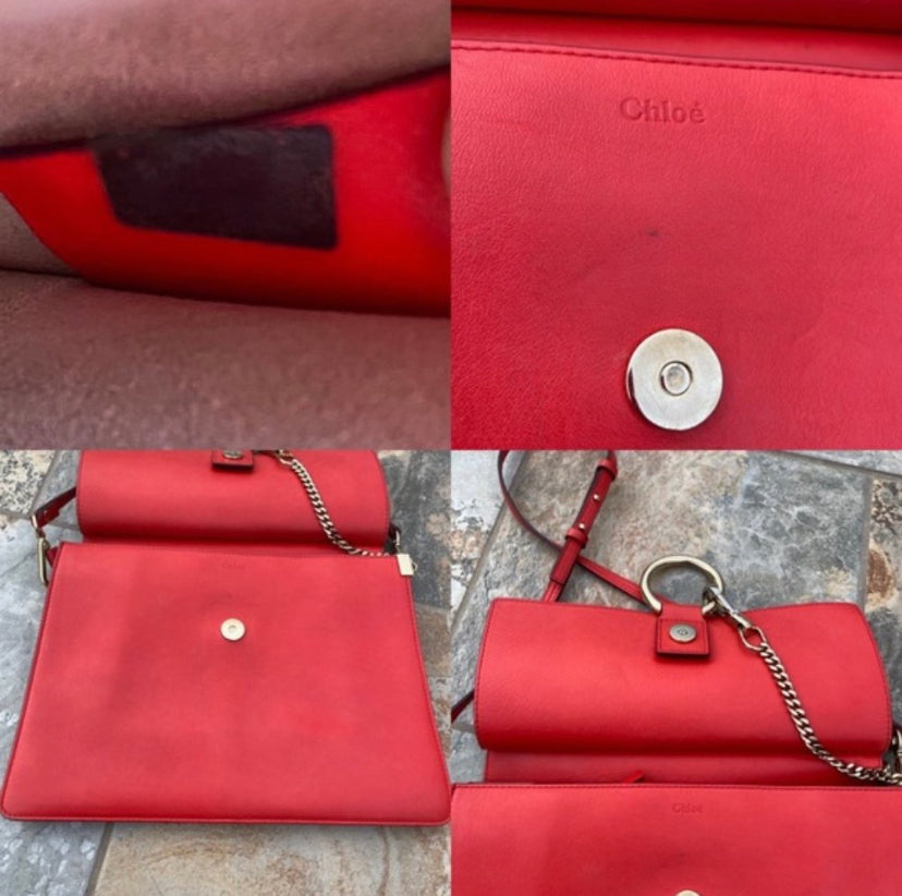 Chloé Medium Faye Python Crossbody Bag