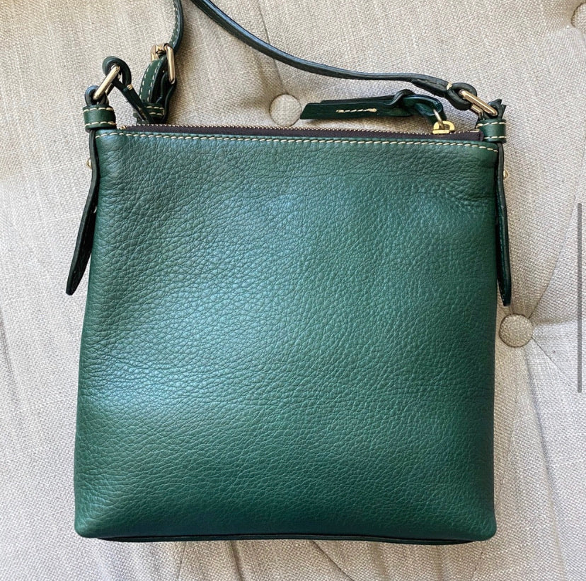 Dooney & Bourke Green Leather Crossbody Bag
