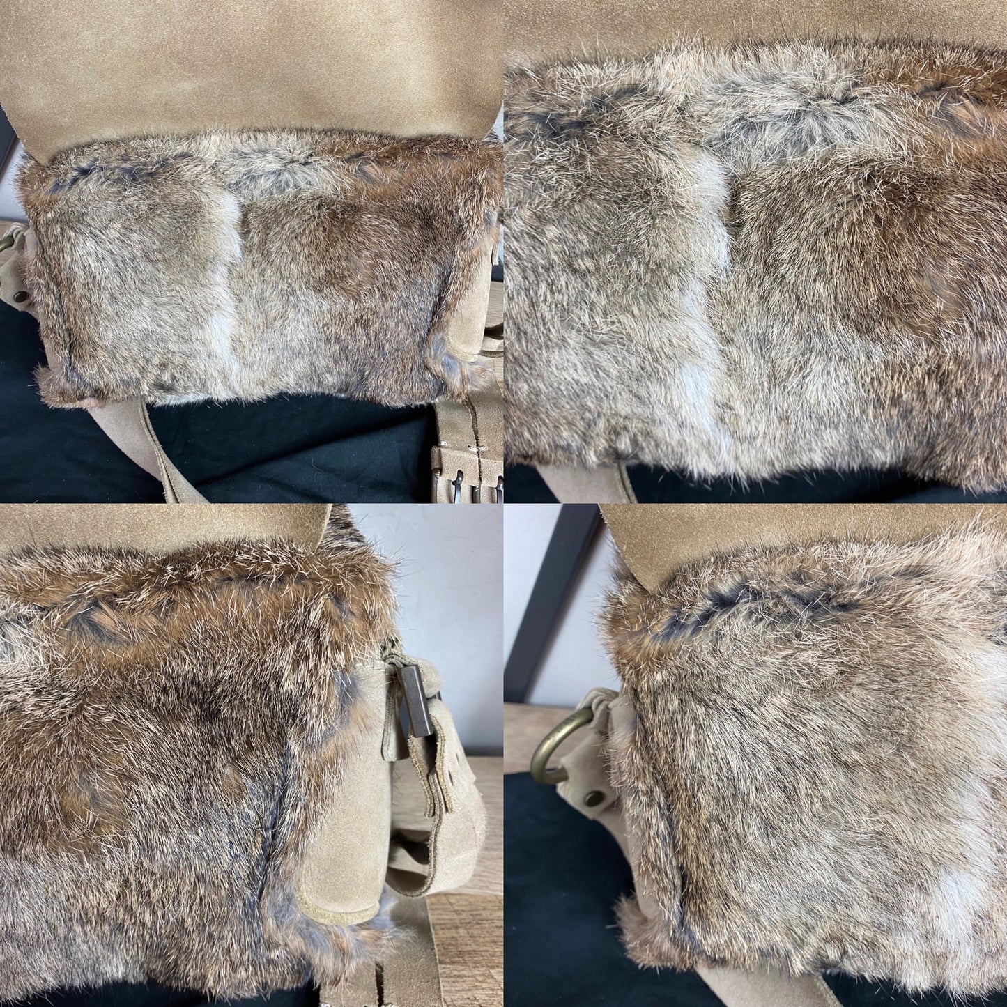 Dolce & Gabbana Vintage Fur Leather Shoulder Bag
