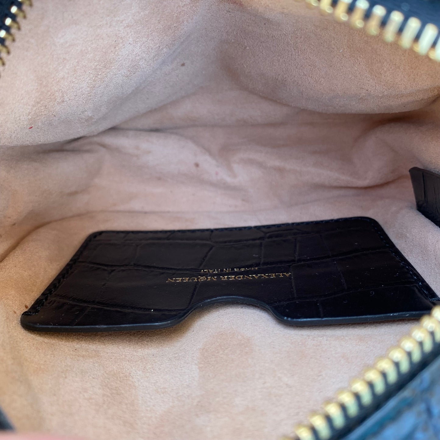 Alexander McQueen Embossed Croc Leather Crossbody