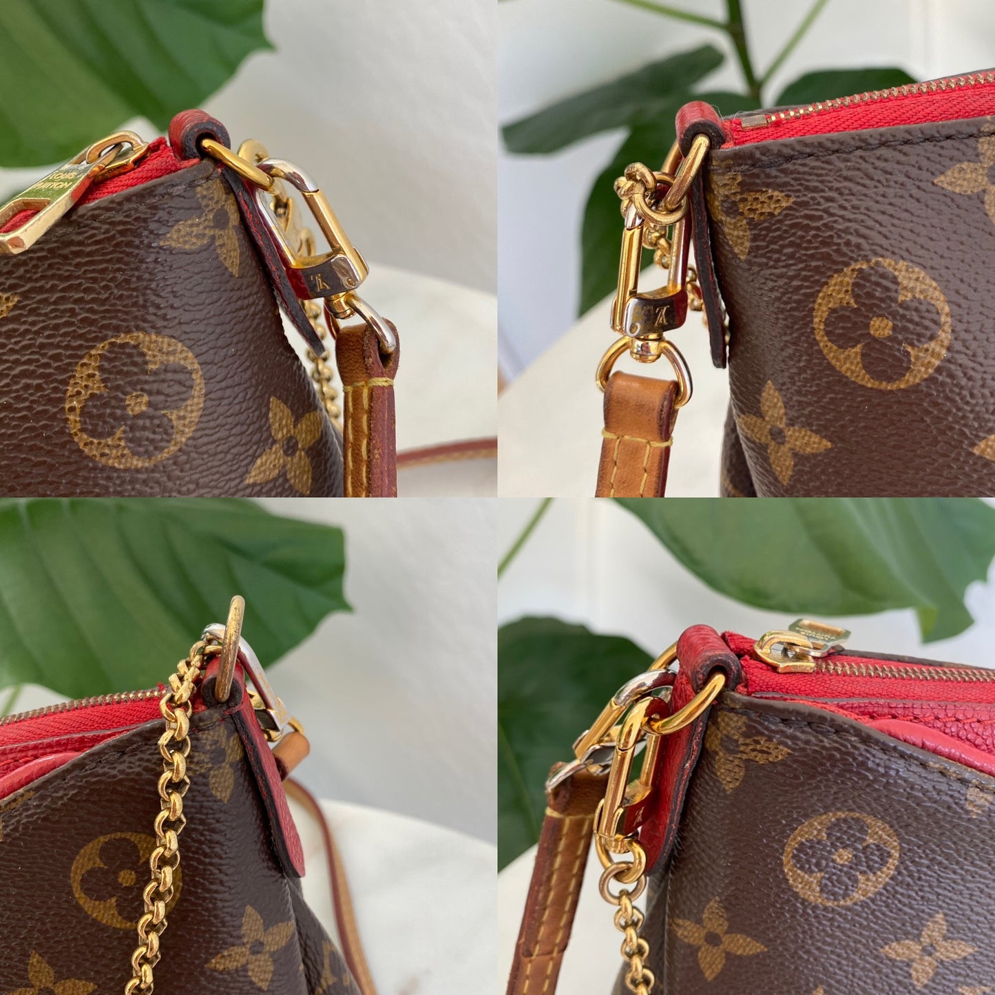 Louis Vuitton Monogram Pallas Clutch Crossbody
