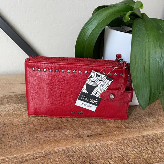 The Sak Studded Red Leather Wallet