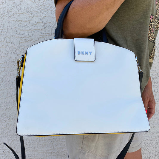 DKNY Clara Leather Satchel Crossbody Bag