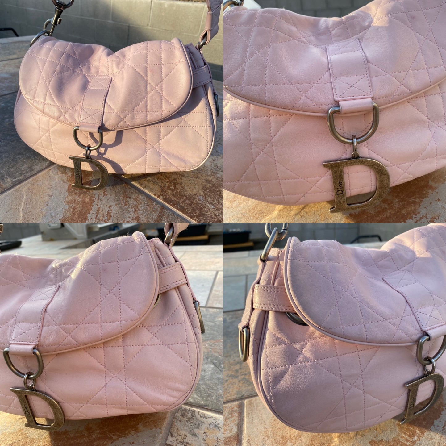 Dior Vintage Cannage Leather Flap Shoulder Bag