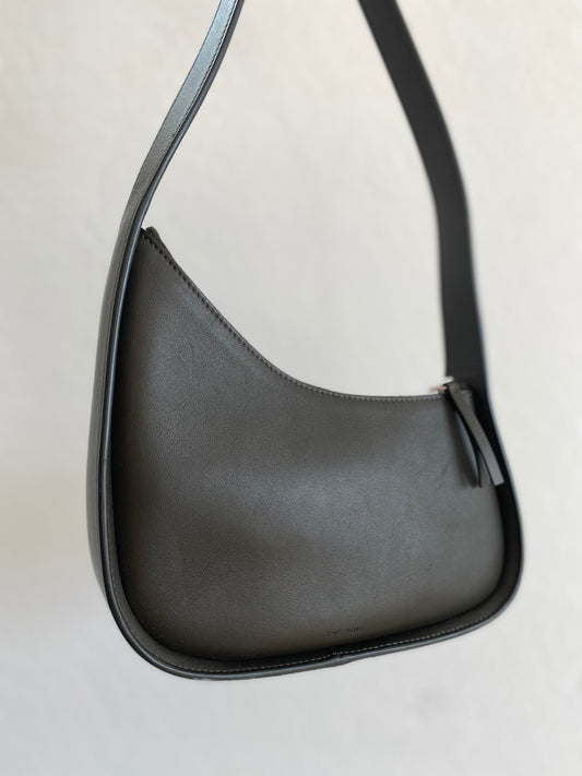 The Row Smooth Leather Half Moon Shoulder Bag