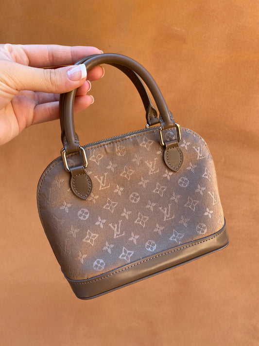 Louis Vuitton Little Alma Satin Nano Satchel