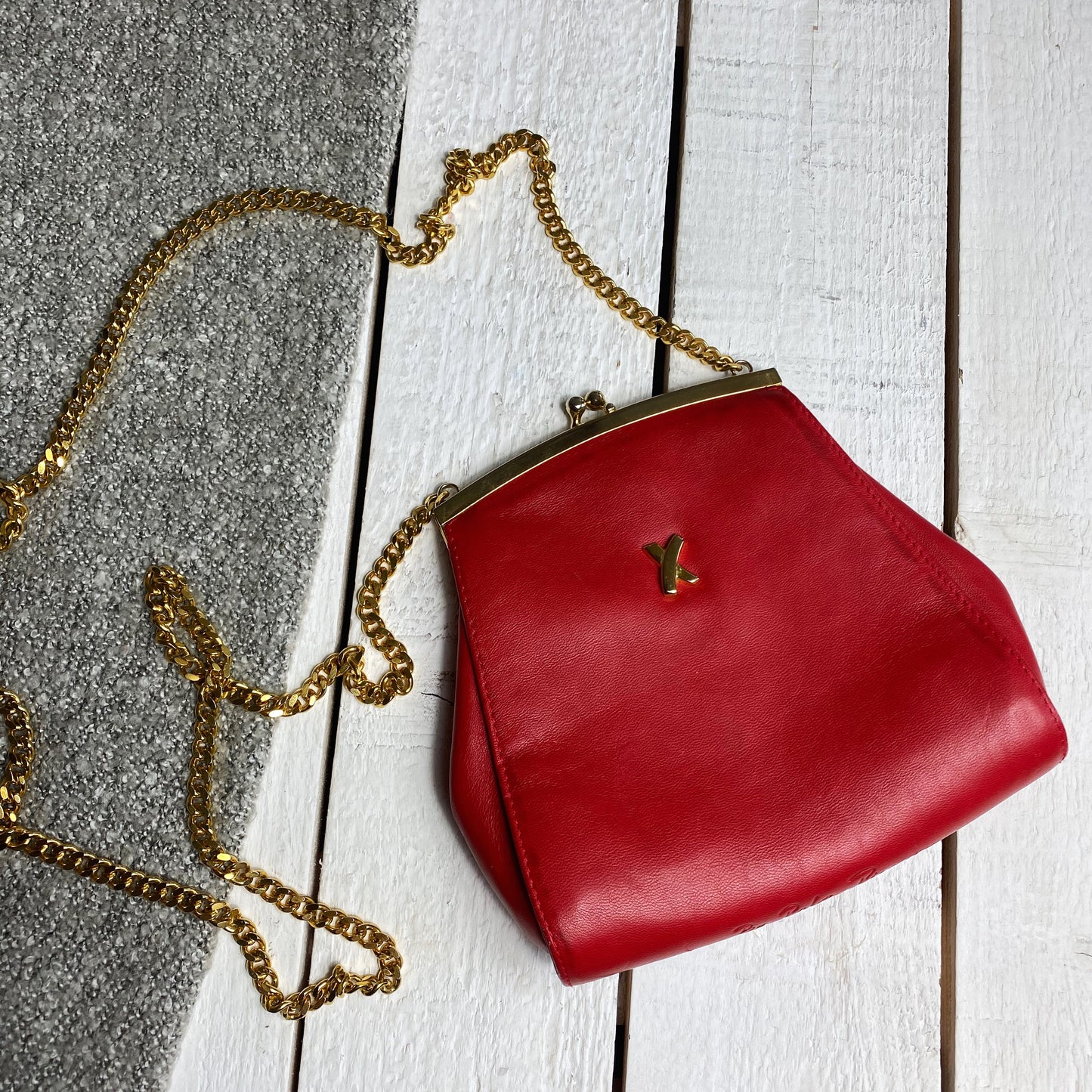 Paloma Picasso Vintage Kisslock Chain Crossbody