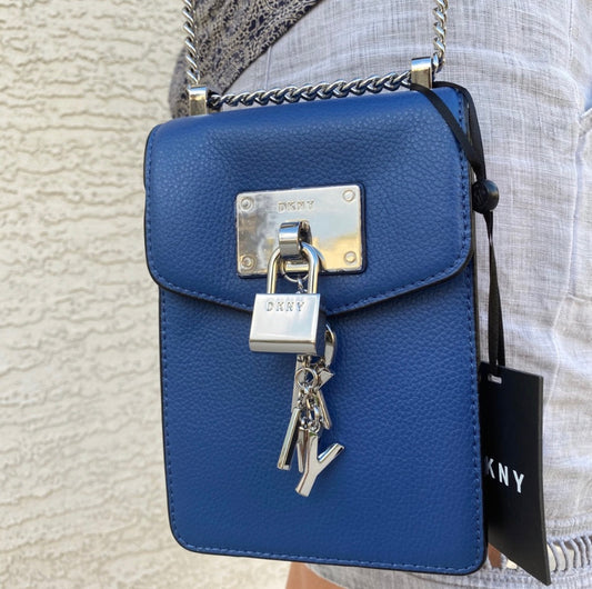 DKNY Elissa North South Leather Chain Crossbody