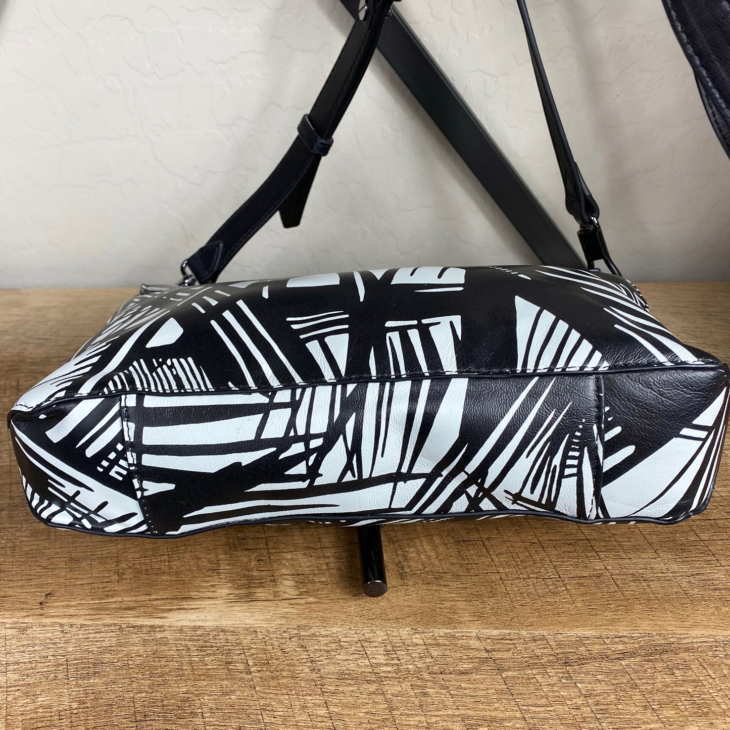 Elizabeth and James Lambskin Palm Leaf Crossbody Bag