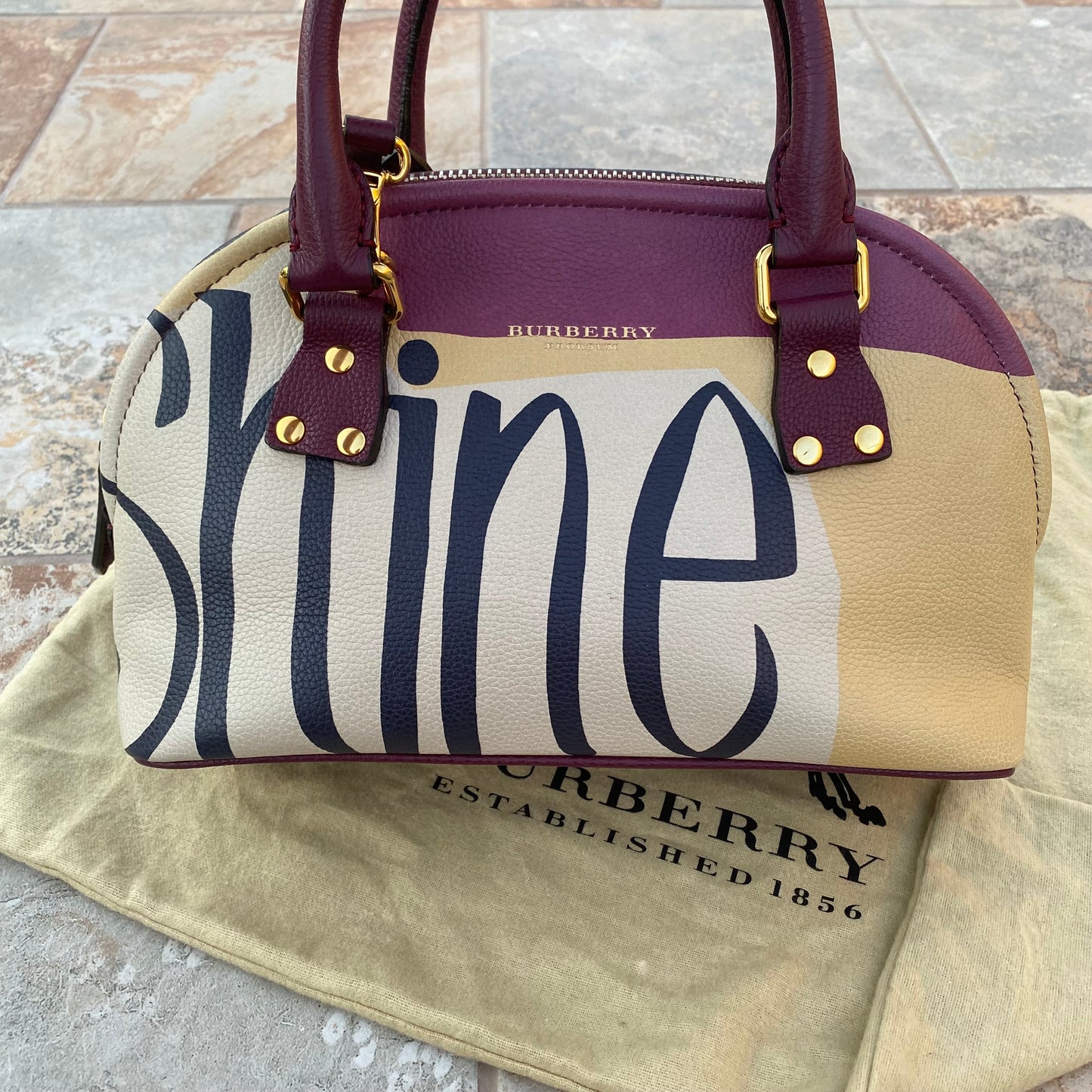 Burberry Prorsum Calfskin Rain or Shine Bloomsbury Satchel