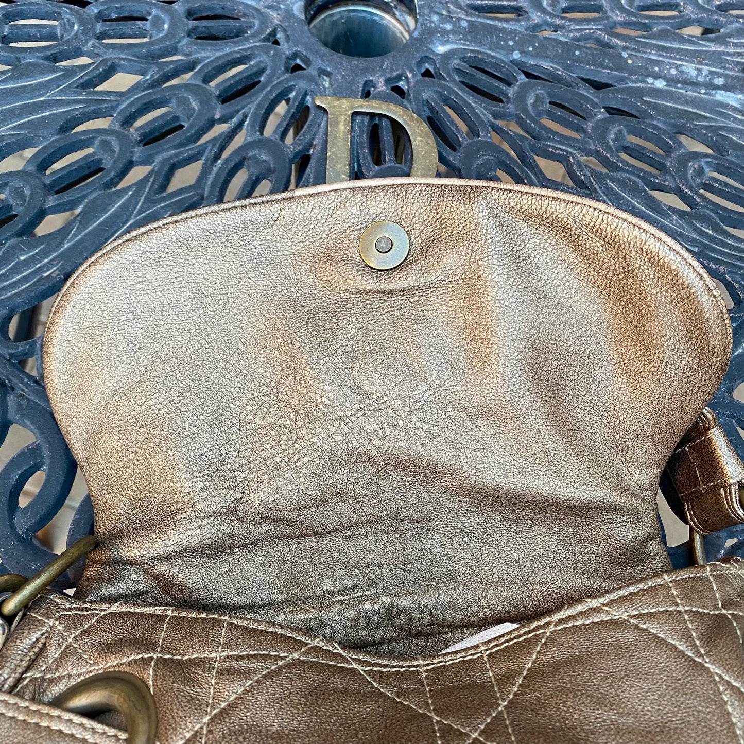 Dior Vintage Cannage Leather Flap Shoulder Bag
