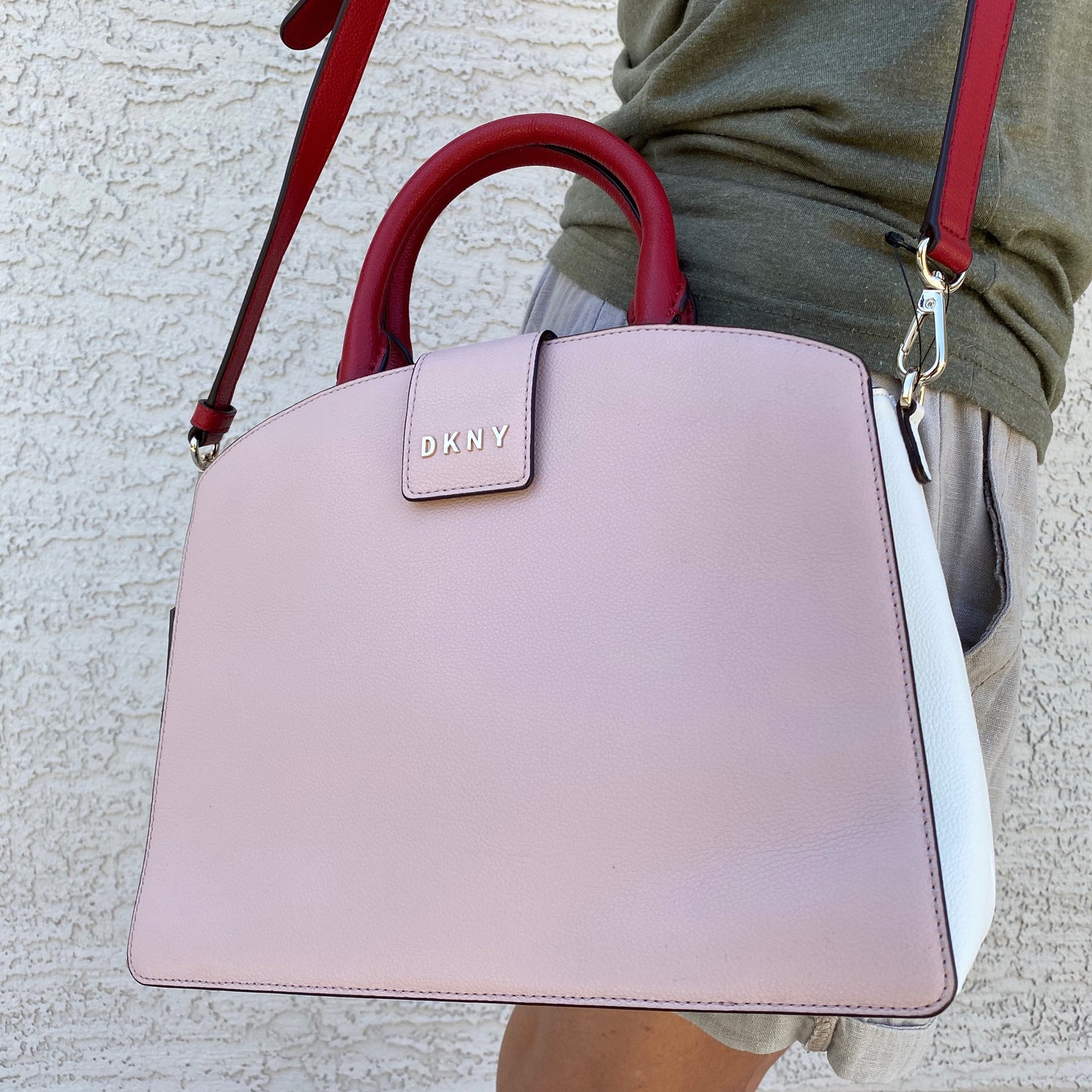 DKNY Clara Leather Satchel Crossbody Bag