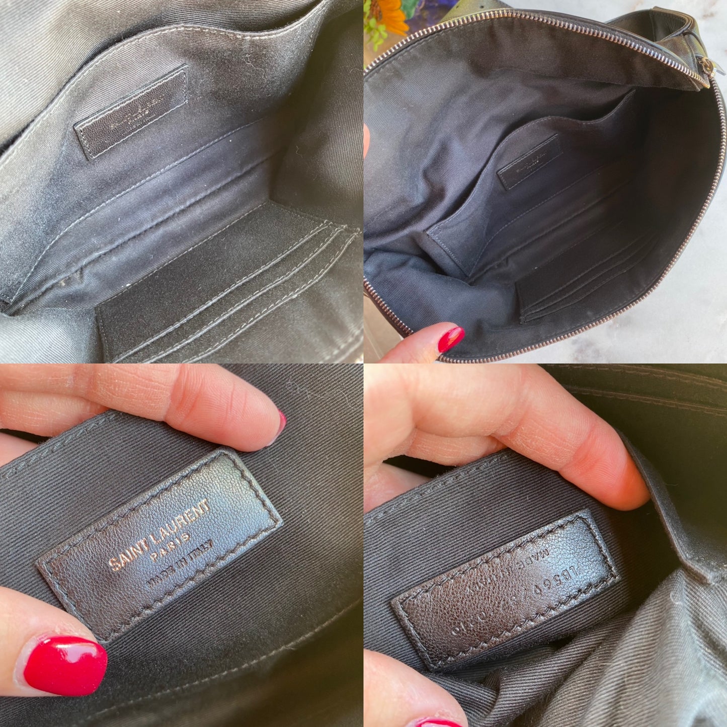 Saint Laurent YSL Monogram Lambskin Leather Belt Bag