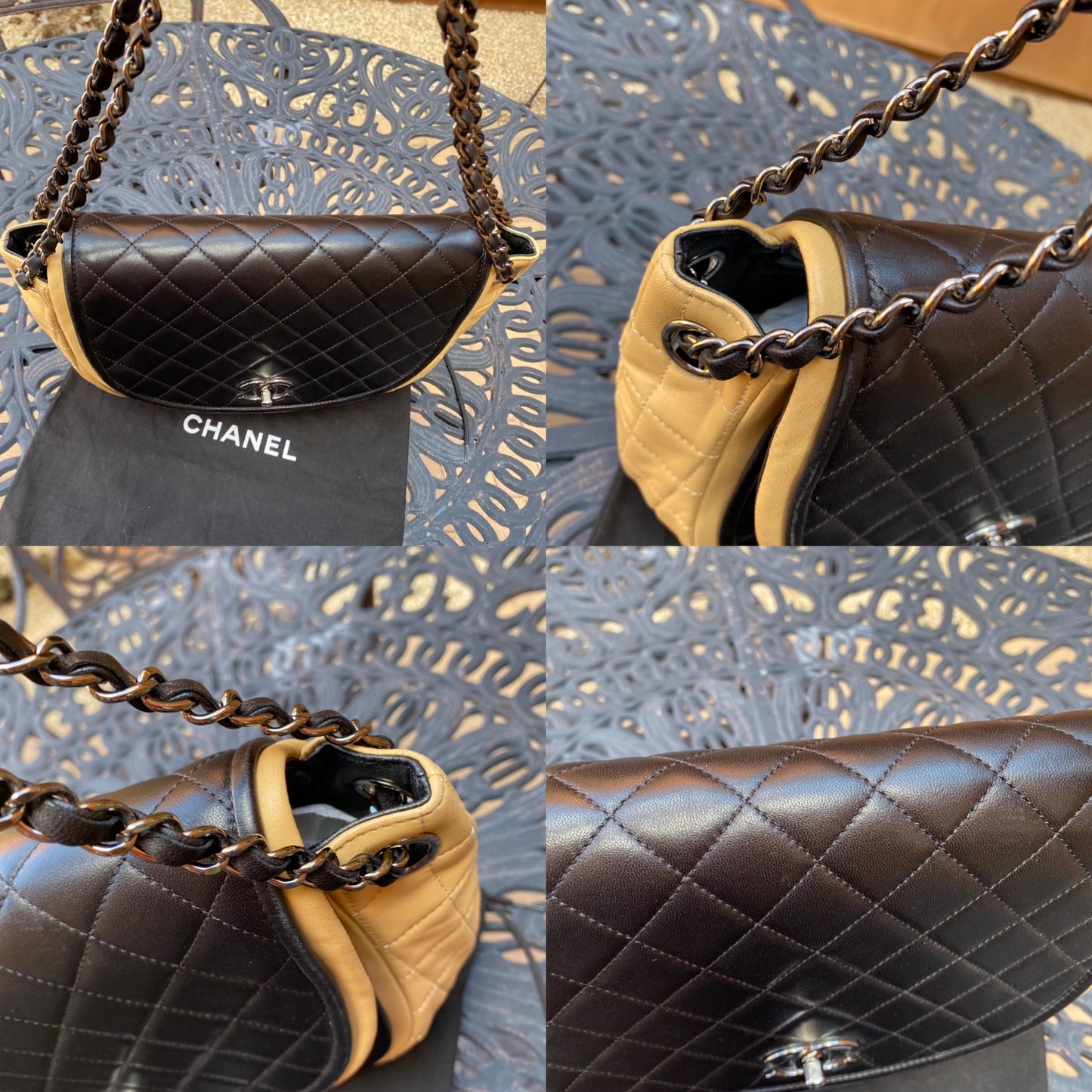 Chanel Classic Twist Crescent Quilted Flap Shoulder Bag