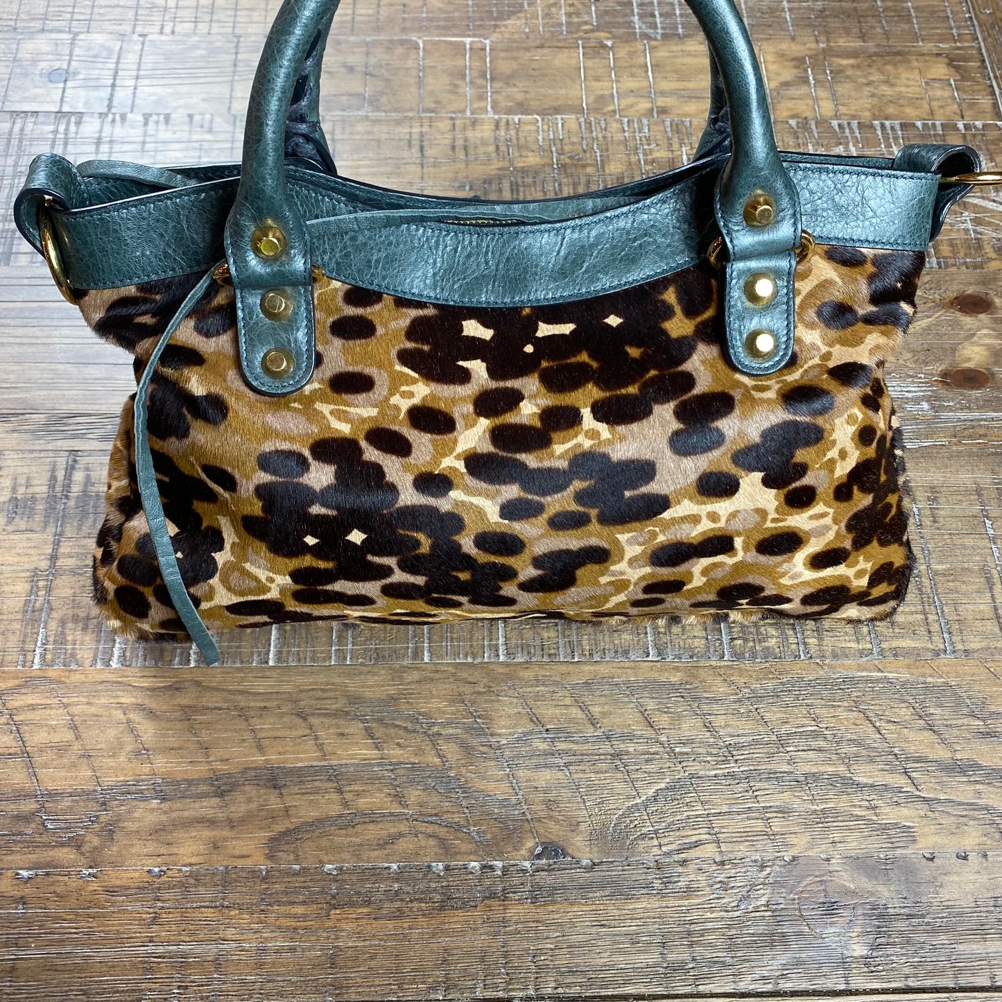 Balenciaga Leopard Special Edition Motocross Bag