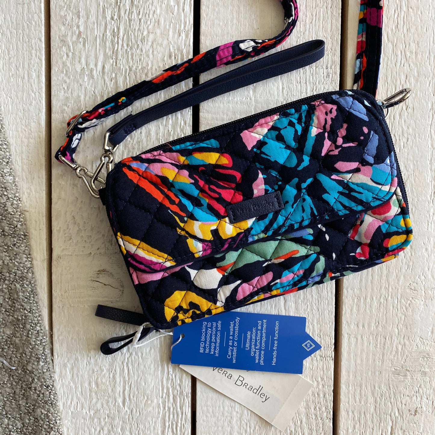 Vera Bradley Quilted Zip Around Wallet Wristlet