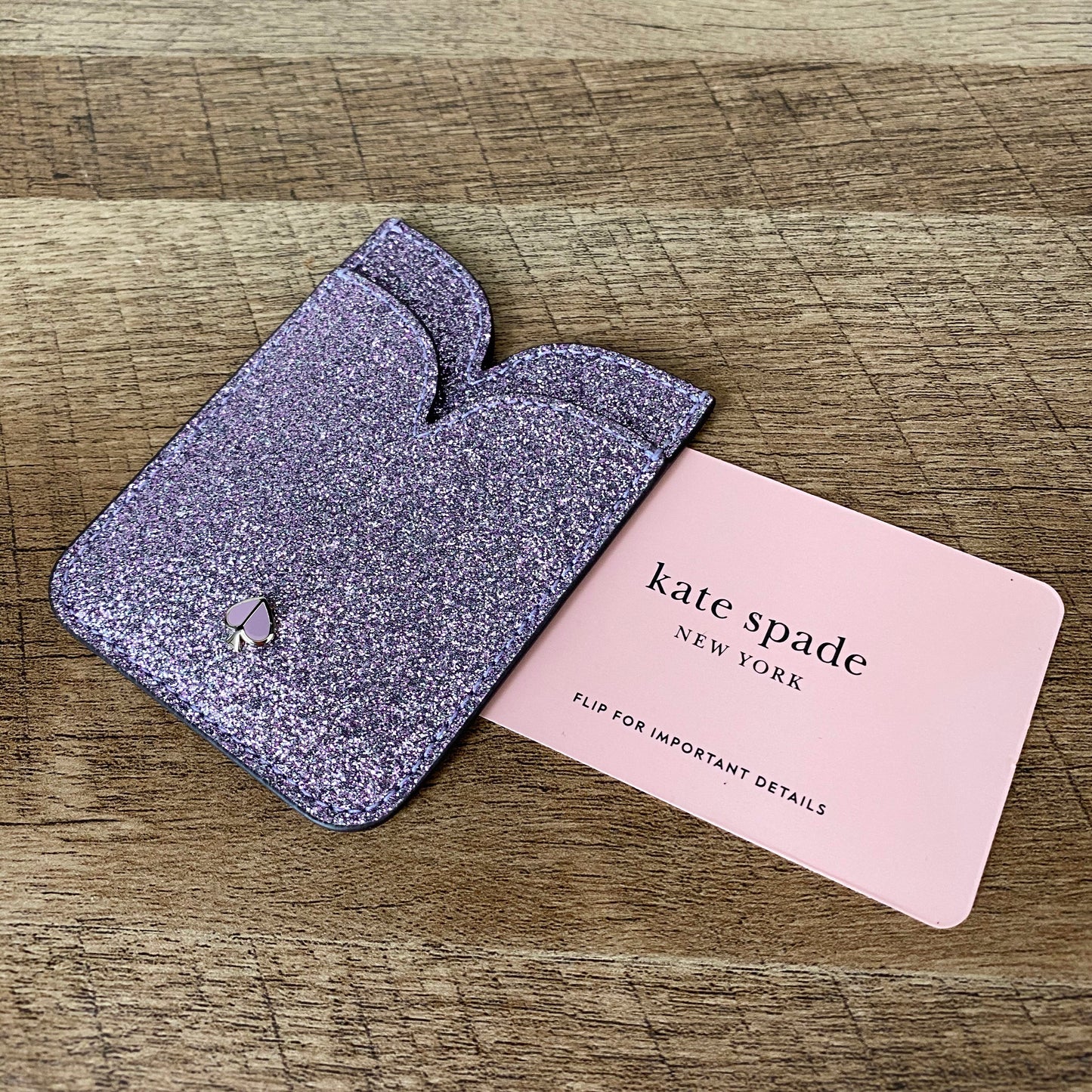 Kate Spade Sparkle Adhesive Card Holder