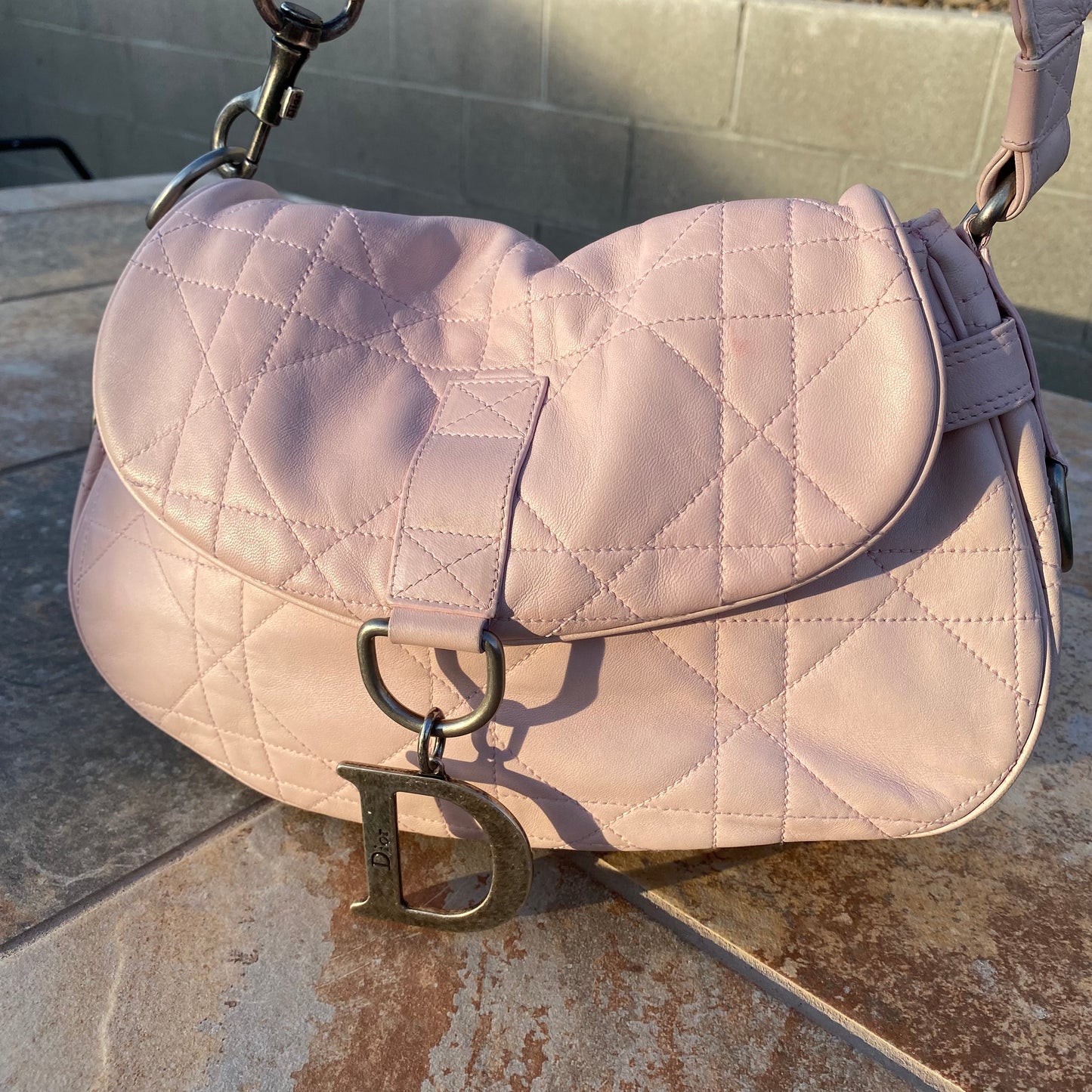 Dior Vintage Cannage Leather Flap Shoulder Bag