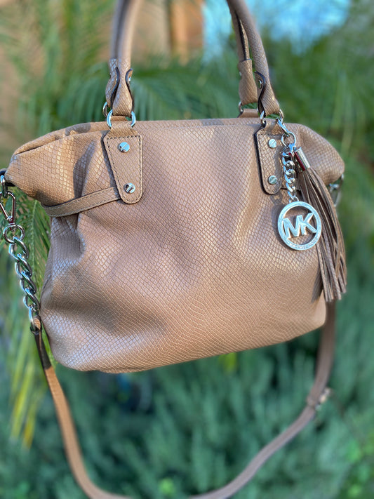 Michael Kors Embossed Snakeskin Leather Tote