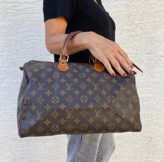 Louis Vuitton Monogram Speedy 35 Satchel