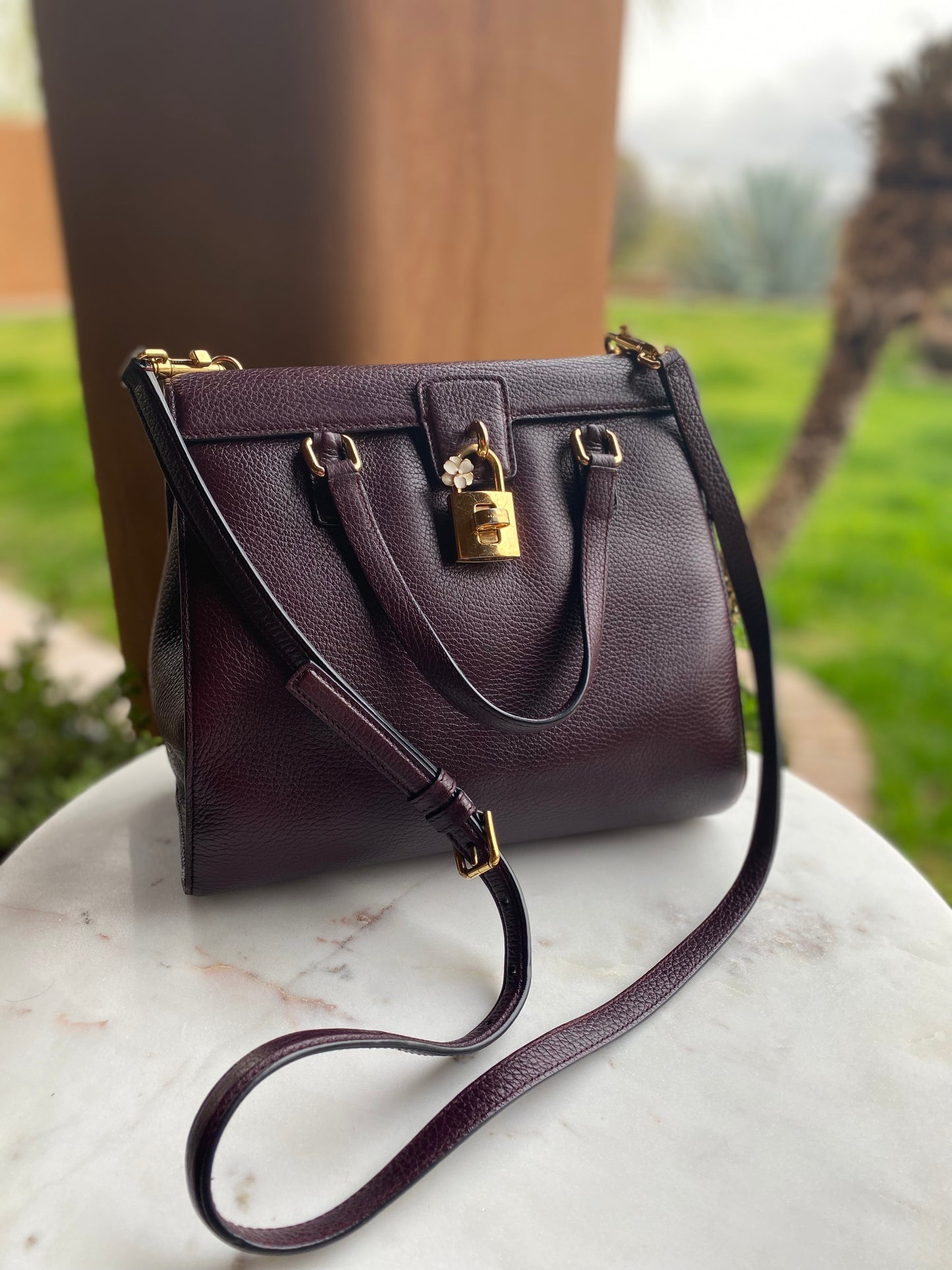 Dolce & Gabbana Flower Lock Lady Leather Bag