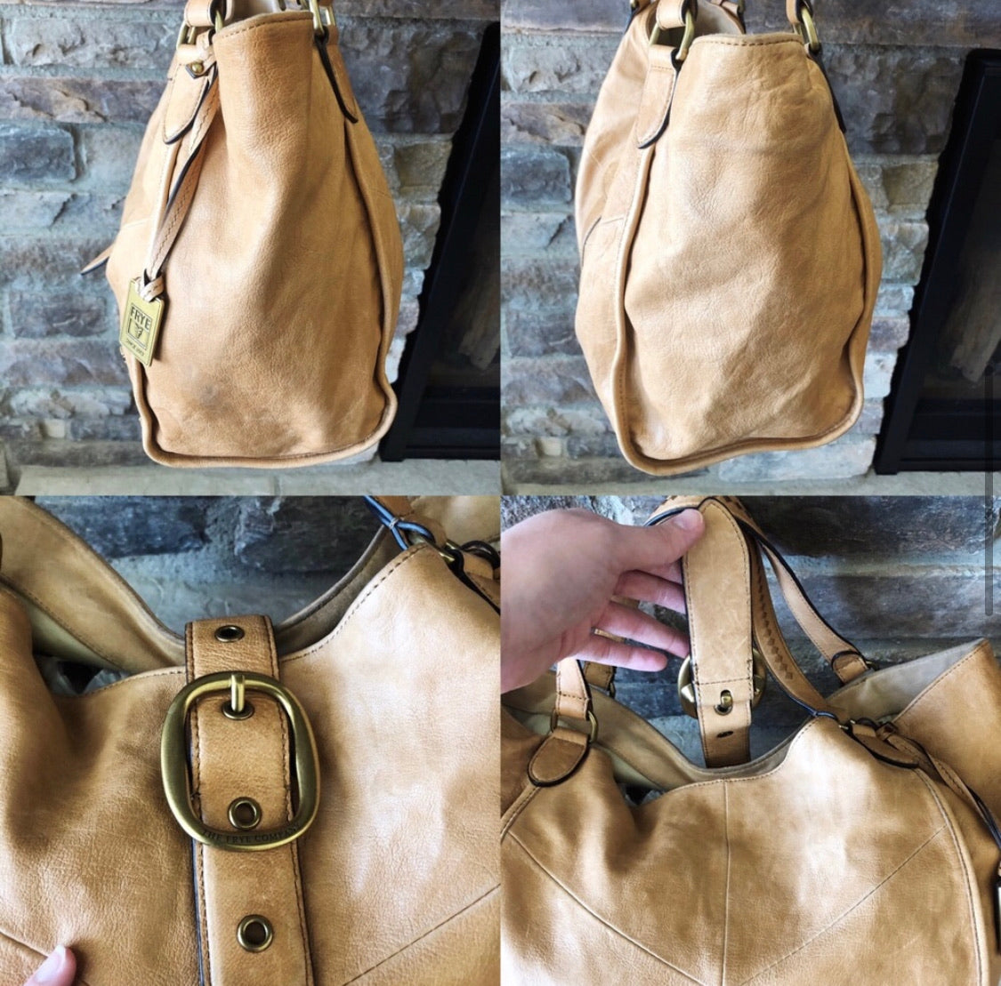 Frye Belle Bohemian Large Leather Satchel