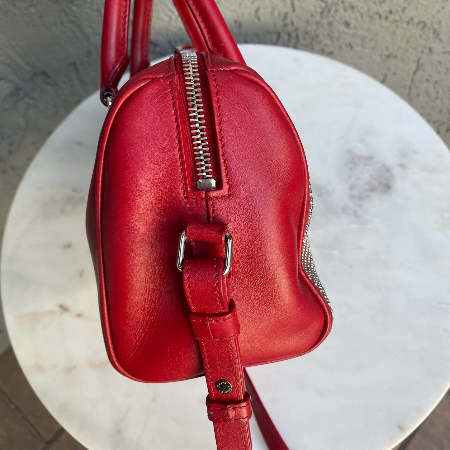 Saint Laurent Classic Baby Studded Leather Duffle