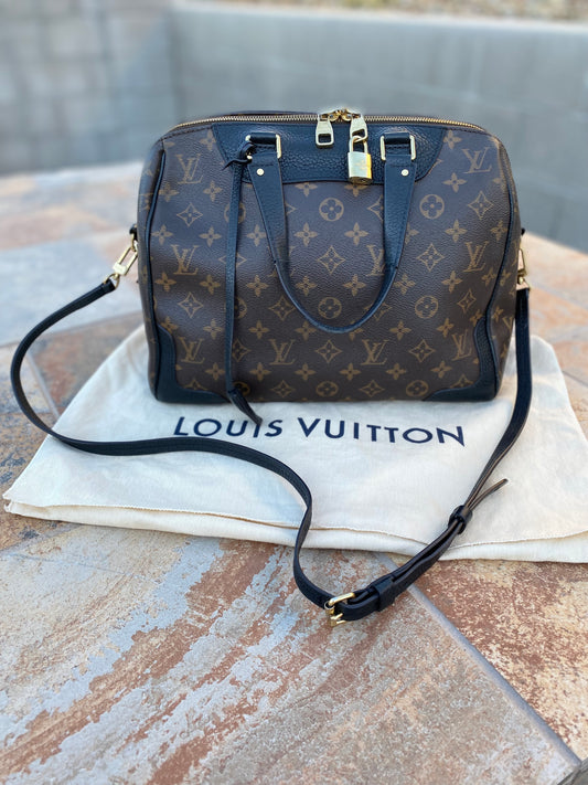 Louis Vuitton Leather and Monogram Canvas Retiro NM