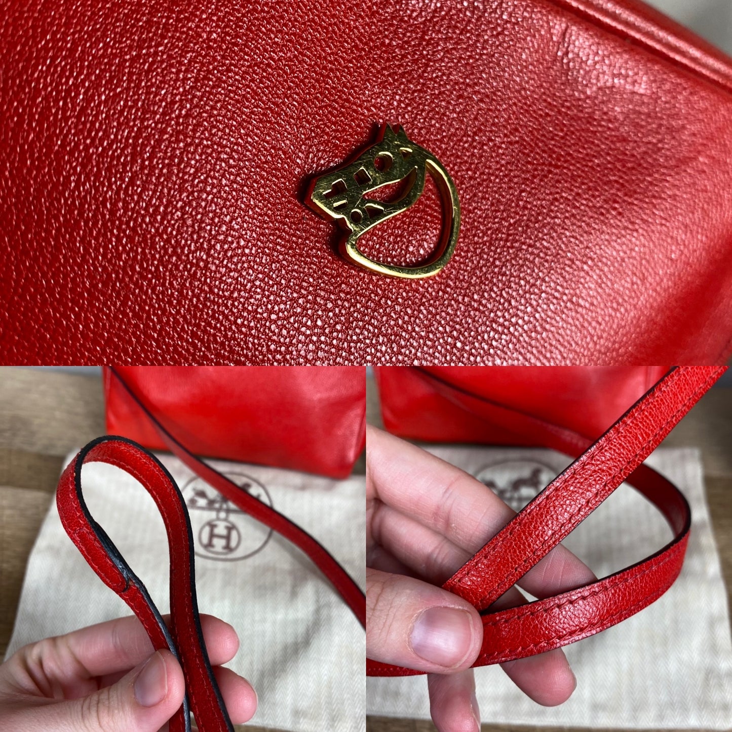 Hermès Vintage Leather Jockey Crossbody