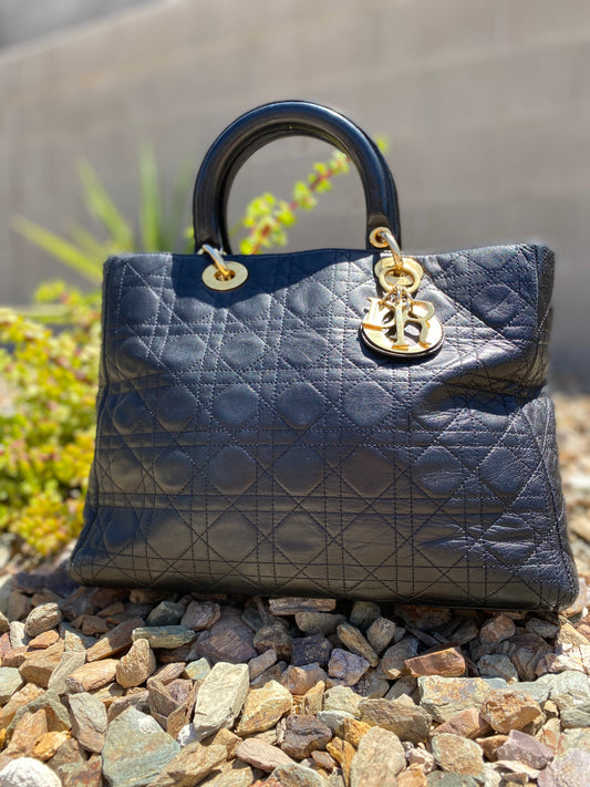 Christian Dior Medium Quilted Soft Lady Dior Handbag