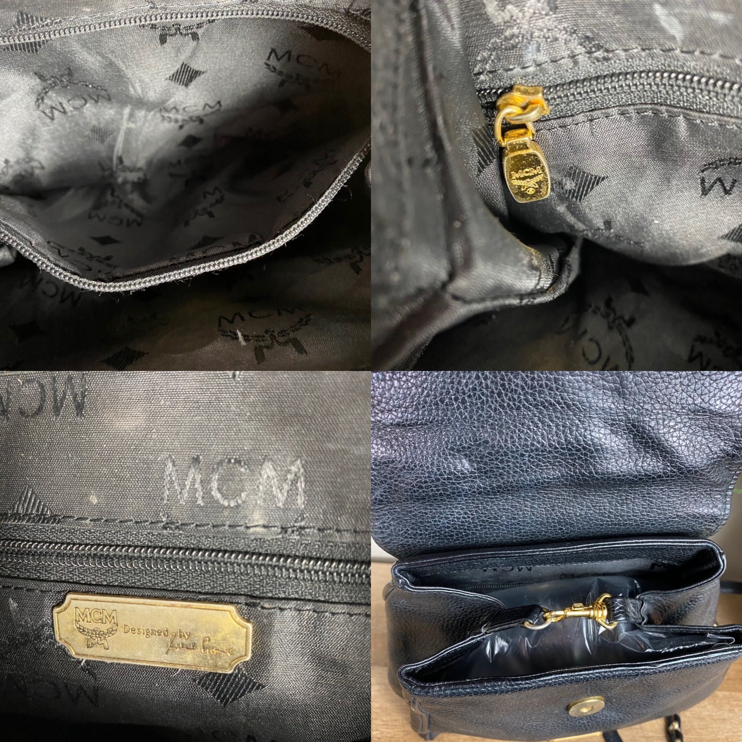 MCM Vintage Studded Leather Backpack